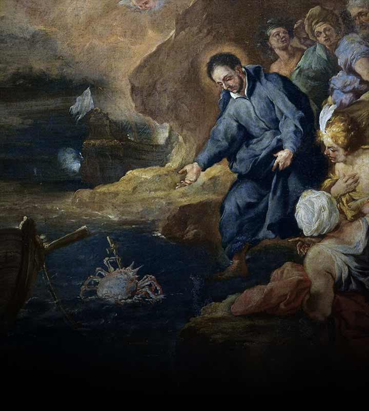 São Francisco Xavier, o caranguejo e a cruz
